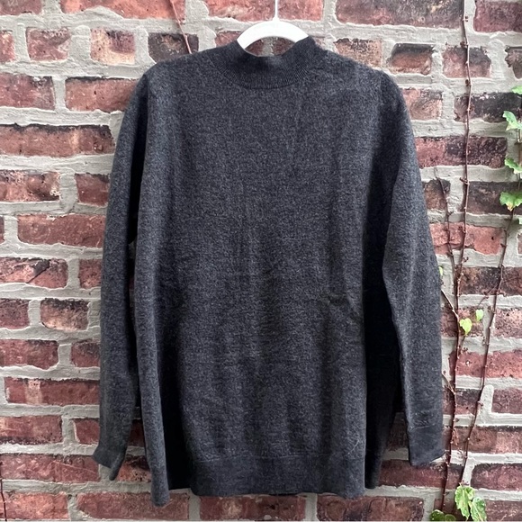 NEW COS Bow Back Dark Grey Oversized Relaxed Fit Wool Sweater Top - Picture 3 of 8